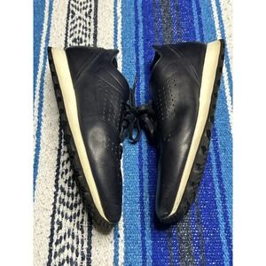 Roberto Serpentini Leather Sneakers Navy Blue Lace Up Shoes 7611 EU 41 Men's 8